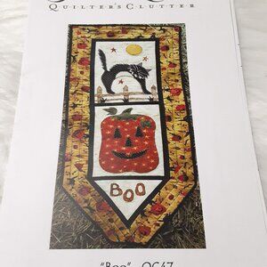 ' BOO ' Shauna Case Quilter's Clutter Pattern QC47 Halloween Applique Runner
